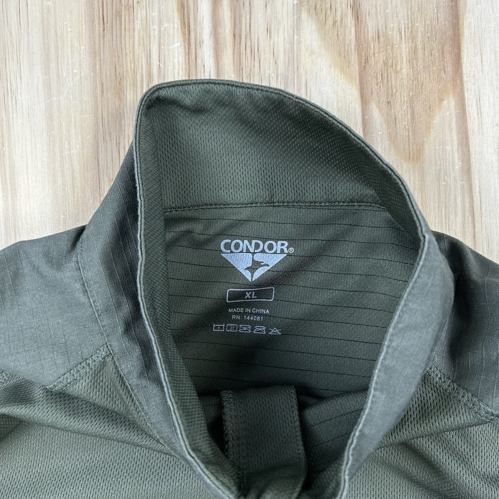 Condor Men's XL Green Tactical 1/4 Zip Long Sleeve Shirt Military Utility - Picture 2 of 10